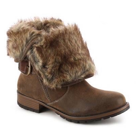 Crown Vintage Distressed Faux Suede Leather Fur